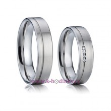 Ocelové snubní prsteny 010 - Roobin a Mariana, pár