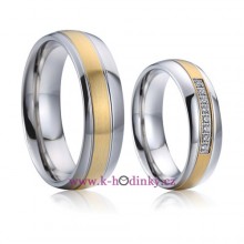 Ocelové snubní prsteny 020 - Brad a Angelina, pár