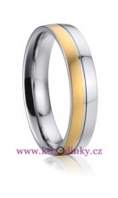 Ocelový snubní prsten 022 - David, pánský