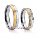 Ocelové snubní prsteny 022 - David a Victorie, pár