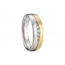 Ocelový snubní prsten 042 - Elena, dámský